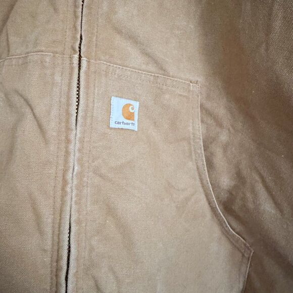 Carhartt J140 Brown Duck Quilted Flannel Jacket 4XL Union Made USA Vintage - Picture 10 of 11